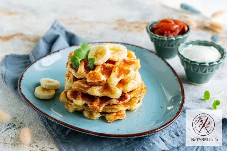 Cottage cheese waffles in an electric waffle maker