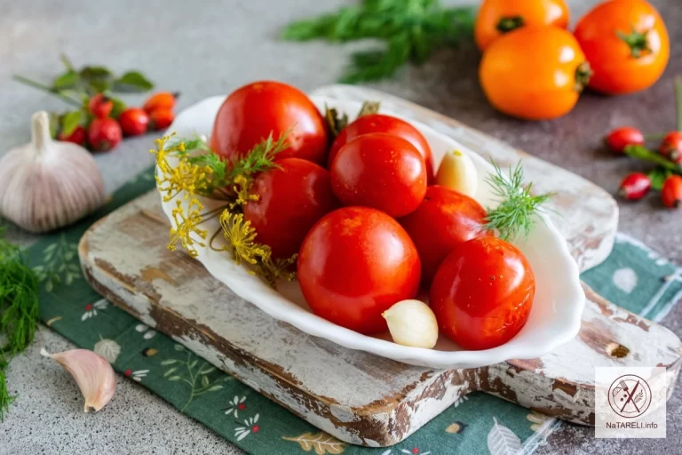 Pickled tomatoes with dry mustard in 4 days