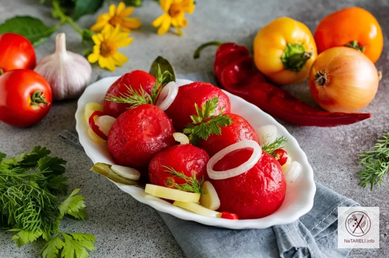 Quick pickled tomatoes without skin